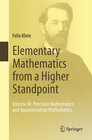 Buchcover Elementary Mathematics from a Higher Standpoint