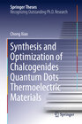 Buchcover Synthesis and Optimization of Chalcogenides Quantum Dots Thermoelectric Materials