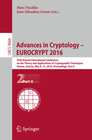 Buchcover Advances in Cryptology – EUROCRYPT 2016