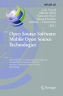 Buchcover Open Source Software: Mobile Open Source Technologies