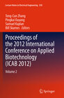 Buchcover Proceedings of the 2012 International Conference on Applied Biotechnology (ICAB 2012)