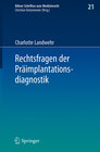 Buchcover Rechtsfragen der Präimplantationsdiagnostik