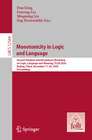 Buchcover Monotonicity in Logic and Language