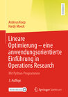 Buchcover Lineare Optimierung – eine anwendungsorientierte Einführung in Operations Research