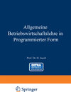 Buchcover Allgemeine Betriebswirtschaftslehre in Programmierter Form