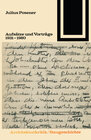 Buchcover Aufsätze und Vorträge 1931 – 1980