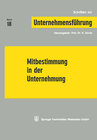 Buchcover Mitbestimmung in der Unternehmung