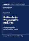 Buchcover Multimedia im Wissenschaftsmarketing