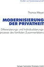 Buchcover Modernisierung der Privatheit