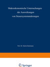 Buchcover Makroökonomische Untersuchungen der Auswirkungen von Steuersystemänderungen