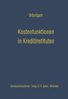 Buchcover Kostenfunktionen in Kreditinstituten