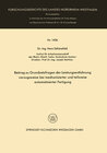 Buchcover Beitrag zu Grundsatzfragen der Leistungsentlohnung vorzugsweise bei mechanisierter und teilweise automatisierter Fertigu