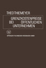 Buchcover Grenzkostenpreise bei Öffentlichen Unternehmen