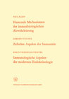 Buchcover Humorale Mechanismen der immunbiologischen Abwehrleistung. Zelluläre Aspekte der Immunität. Immunologische Aspekte der m