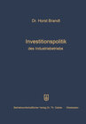 Buchcover Investitionspolitik des Industriebetriebs