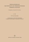 Buchcover I. Untersuchungen an elektronischen Regelantrieben II. Statistische Untersuchungen zur Ausnutzung von Drehbänken