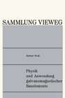 Buchcover Physik und Anwendung galvanomagnetischer Bauelemente
