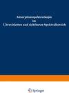 Buchcover Absorptionsspektroskopie im Ultravioletten und sichtbaren Spektralbereich