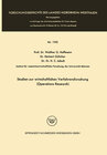 Buchcover Studien zur wirtschaftlichen Verfahrensforschung (Operations Research)