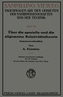 Buchcover Über die spezielle und die allgemeine Relativitätstheorie