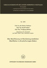 Buchcover Über Beeinflussung und Bearbeitung metallischer Oberflächen in ultraschall-erregten Bädern