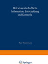 Buchcover Betriebswirtschaftliche Information, Entscheidung und Kontrolle