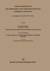 Buchcover I. Beitrag zur flammenphotometrischen Bestimmung des Calciums. II. Die Wanderung von Schlackenbestandteilen in feuerfest