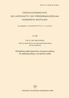 Buchcover Entwicklung spektrochemischer Analysenverfahren für technische Gläser und ähnliche Stoffe