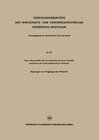 Buchcover Forschungsberichte des Wirtschafts- und Verkehrsministeriums Nordrhein-Westfalen