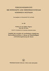 Buchcover Vergleich des normalen mit verschiedenen abgekürzten Baumwollspinnverfahren in Bezug auf Gleichmäßigkeit und Sortierungs
