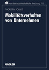 Buchcover Mobilitätsverhalten von Unternehmen