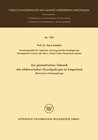 Buchcover Zur geometrischen Tektonik des altdevonischen Grundgebirges im Siegerland