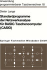 Buchcover Standardprogramme der Netzwerkanalyse für BASIC-Taschencomputer (CASIO)