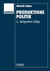 Buchcover Produktionspolitik