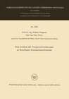 Buchcover Eine Analyse der Vorgarnschwankungen an Streichgarn-Krempelassortimenten