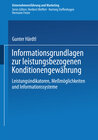 Buchcover Informationsgrundlagen zur leistungsbezogenen Konditionengewährung