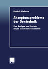 Buchcover Akzeptanzprobleme der Gentechnik