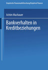 Buchcover Bankverhalten in Kreditbeziehungen