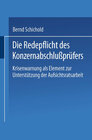 Buchcover Die Redepflicht des Konzernabschlußprüfers