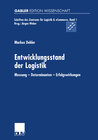 Buchcover Entwicklungsstand der Logistik