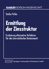 Buchcover Ermittlung der Zinsstruktur