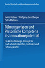 Buchcover Führungswissen und Persönliche Kompetenz als Innovationspotential