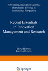 Buchcover Recent Essentials in Innovation Management and Research