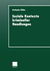 Buchcover Soziale Kontexte krimineller Handlungen