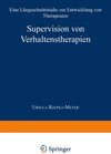 Buchcover Supervision von Verhaltenstherapien