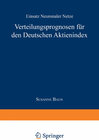 Buchcover Verteilungsprognose für den Deutschen Aktienindex