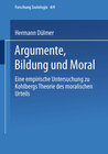 Buchcover Argumente, Bildung und Moral