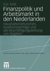 Buchcover Finanzpolitik und Arbeitsmarkt in den Niederlanden