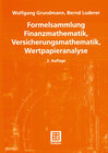 Buchcover Formelsammlung Finanzmathematik, Versicherungsmathematik, Wertpapieranalyse