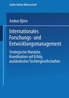 Buchcover Internationales Forschungs- und Entwicklungsmanagement